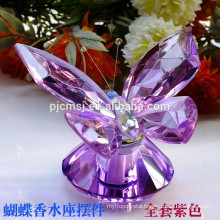 Etched Blue Crystal Butterfly Gifts For American Wedding Souvenirs CB02